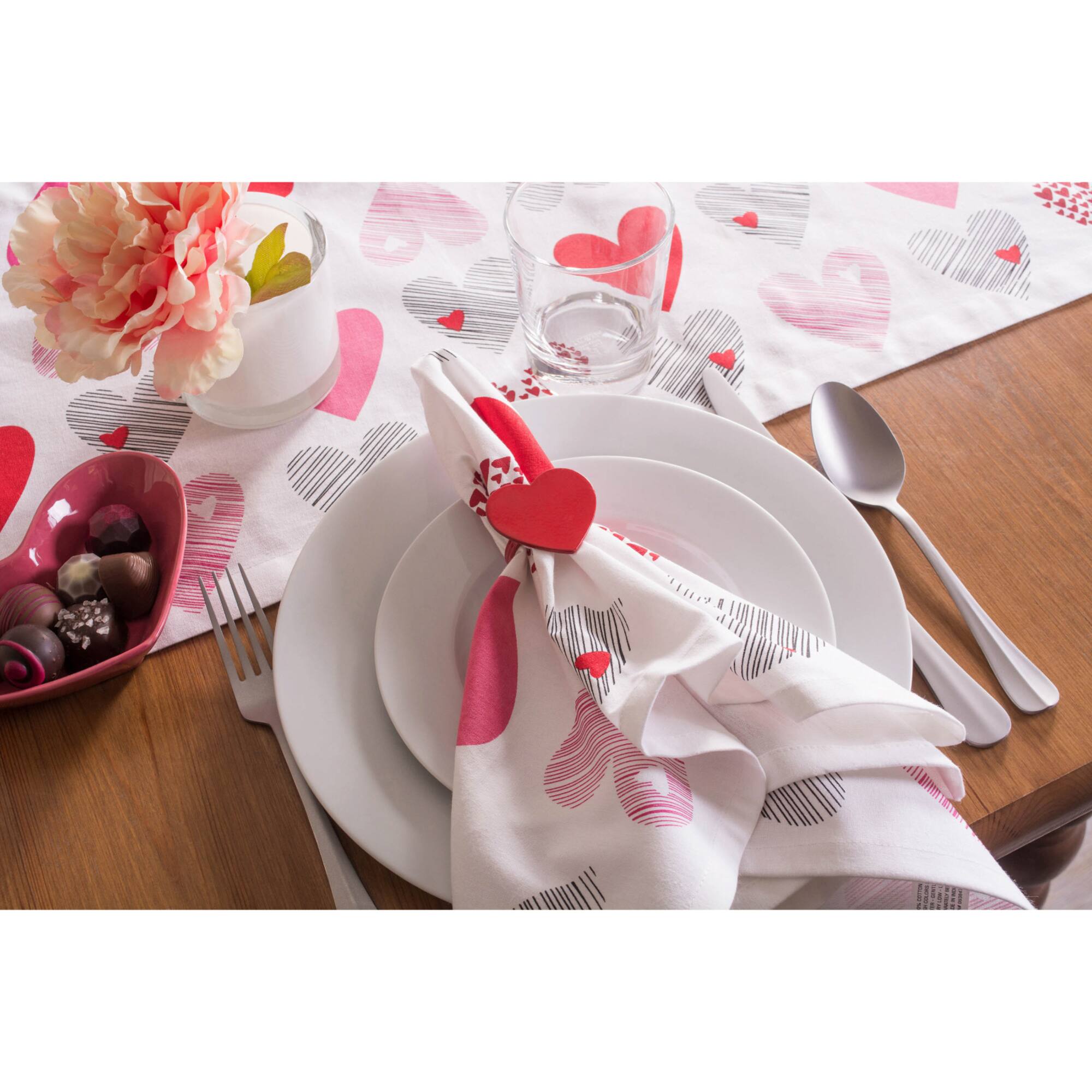 DII® Hearts Collage Print Napkins, 6ct.